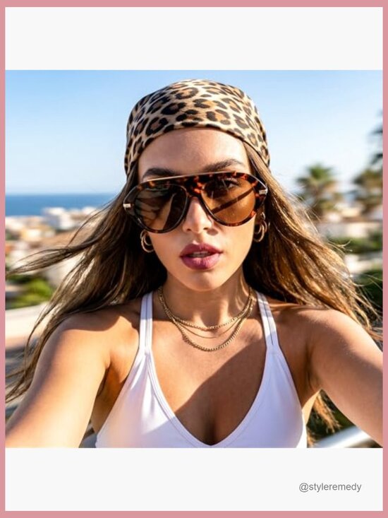 Retro Aviator Sunglasses Metal Frame UV400 Lenses Oversized Vintage